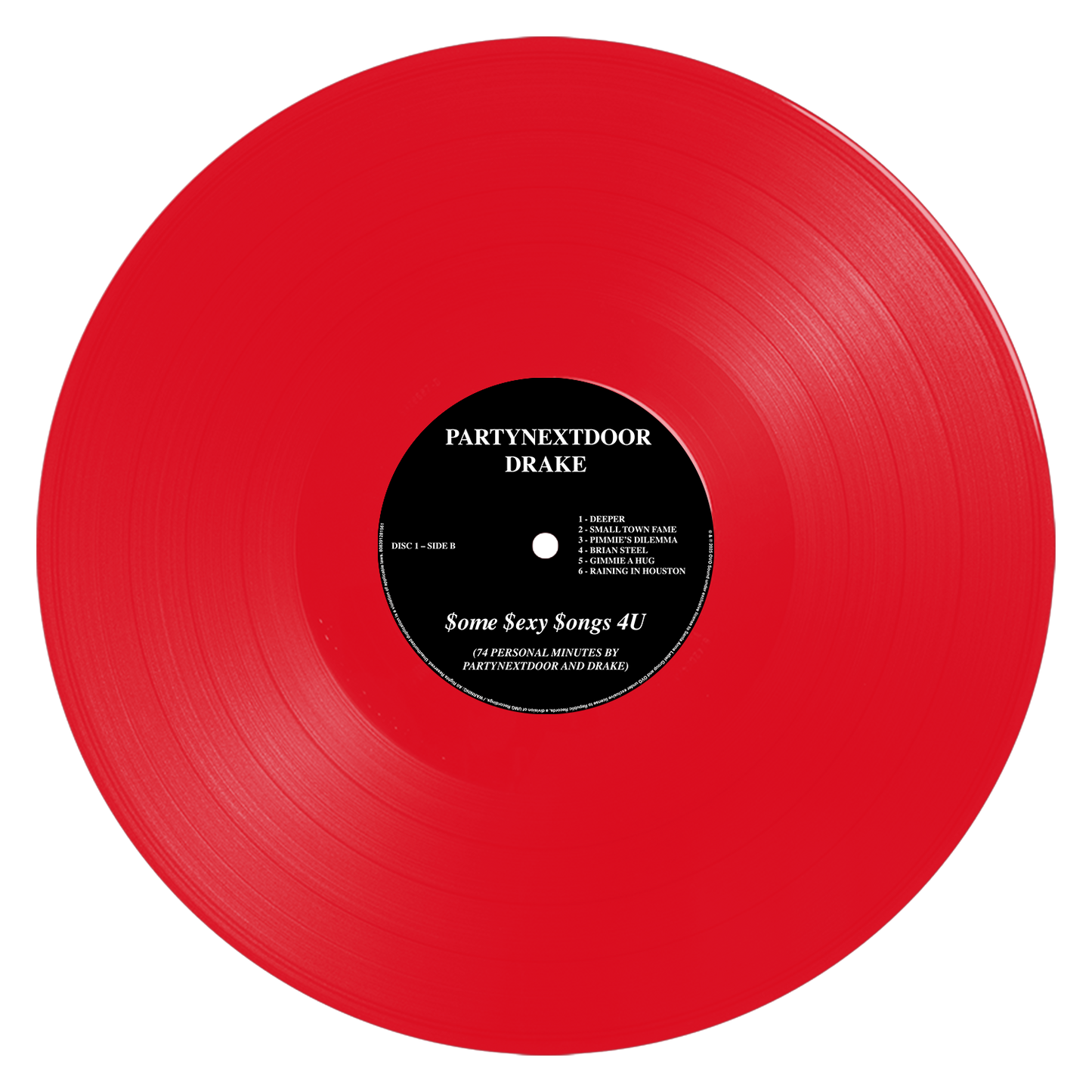 PARTYNEXTDOOR & Drake - $ome $exy $ongs 4 U - LP (Opaque Red)
