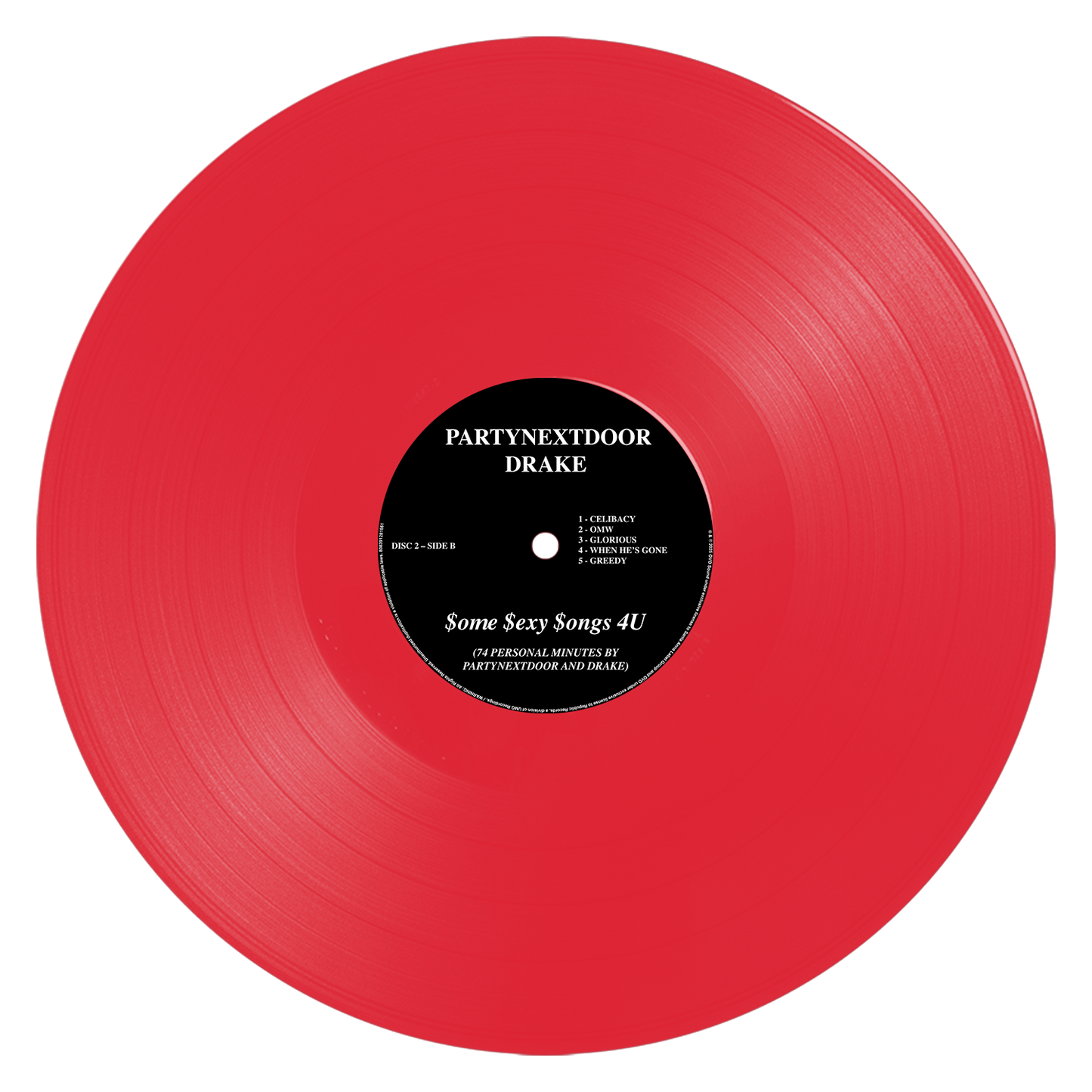 PARTYNEXTDOOR & Drake - $ome $exy $ongs 4 U - LP (Translucent Red)